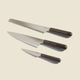 Findyourstuff kitchen knife set, chefs knife, serrated knife and precise pairing knife